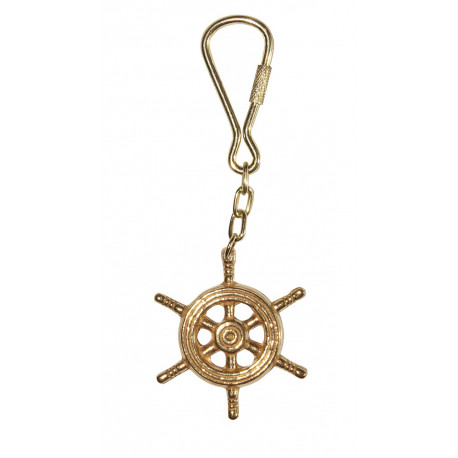 Portachiavi timone ottone - portachiavi,