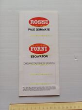 COGEMA pale gommate Rossi - escavatori Forni depliant originale anni 70