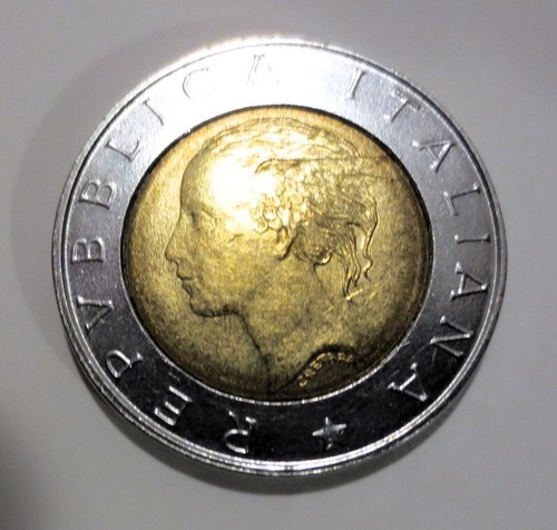 Moneta da 500 lire - r., i.
