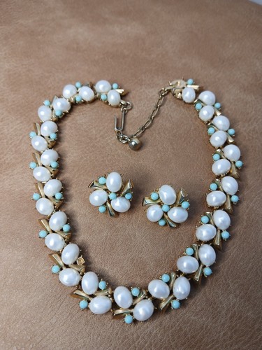 Collana orecchini vintage - e,