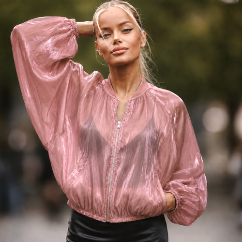 Bomber donna glam rosa - rosa,