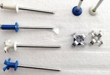 8 Rivetto rivetti targa apertura a fiore  Moto,Scooter Ø4,8x12 4 Blu e 4 Bianchi