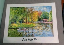 Stampa Max Agostini " Il Bois de Boulogne " 31,5 pollici X 24,5 pollici NOS