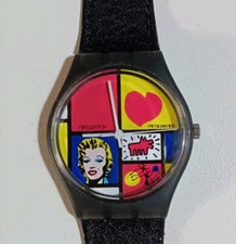 Orologio Tipo Swatch Art Petromiro Omaggio Warhol E Haring Vintage