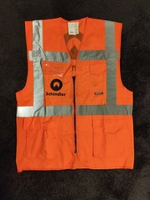 Gilet multitasche arancione alta visibilità lavoro catarifrangente Schindler