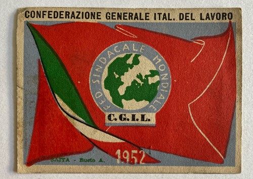 Tessera l 1952 - c.g.i.l,