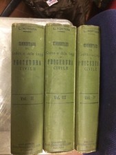 lotto 3 volumi 2 - 3 - 4 commentario del codice e leggi di procedura civile 