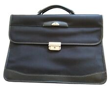 Samsonite cartella per PC, documenti, in pelle e tessuto nero,tasche interne 