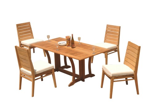 Set pranzo pezzi in teak - set,