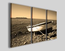 Quadro barca pescatori Gozzo stampa su tela