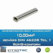 Capicorda Non Isolato 10mm ² Lunghezza 12,00 -25,00mm Dopo din 46228 Teil 1
