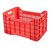 Cassetta in plastica per ortofrutta 40 Lt, base chiusa e pareti forate
