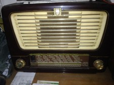 PHILIPS Radio d'epoca modello BF331A orizzontale mobile in bachelite,funzionante