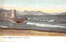 F265) LAGO MAGGIORE PORTO STRESA BARCA PESCA VERBANIA