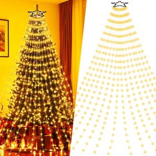Luci Albero di Natale Interno Esterno 400 LED 2,5 Metri 16 Fili Lucine Luci