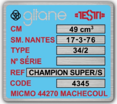 Autocollant gitane testi - gitane,