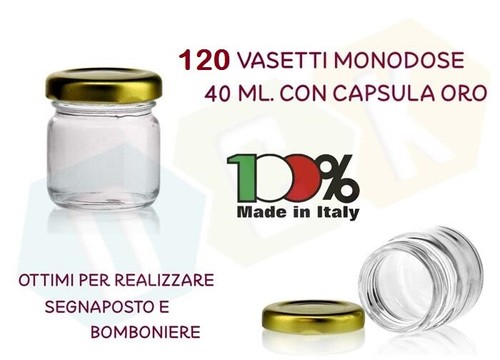 120 vasetti vetro monodose - 120,
