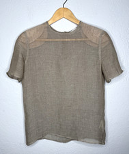 Top Lino Vintage Giorgio Armani Le Collezioni IT40/6 Italy Made Japan Export