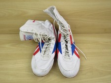 vecchie SCARPE DA BOXE REEBOK taglia 42.5 wrestling pugilato sport stivaletto di