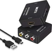 Convertitore AV a HDMI Convertitore Da RCA a HDMI Adattatore Hdmi,1080P Adattato