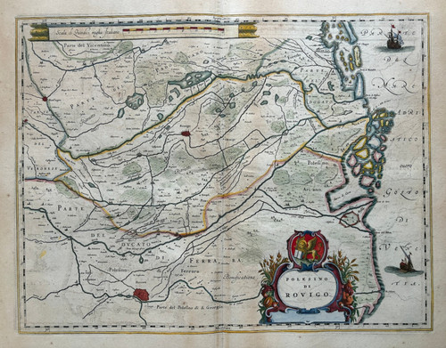 Rovigo 1645 blaeu carta - blaeu,