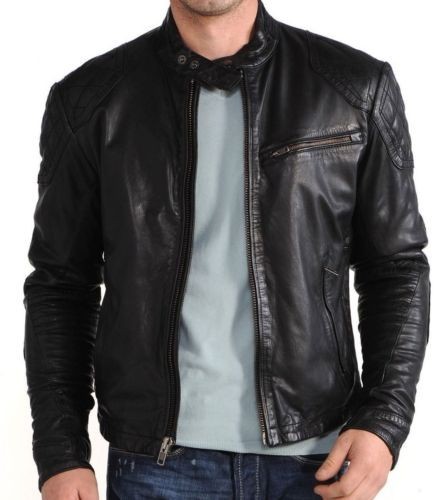 Giacca motociclista uomo pelle - giacca,