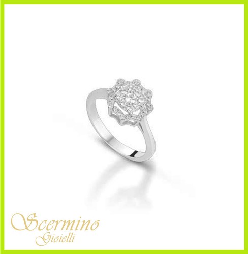Anello oro bianco 18k con - in,