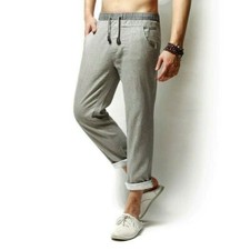 Pantaloni Slim Fit In Lino