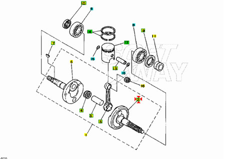 Spalla motore albero yamaha - spalla,