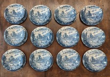 12 CIOTOLE CON PIATTINO CASTLE STORY JOHNSON BROS ENGLAND ANNI ‘60