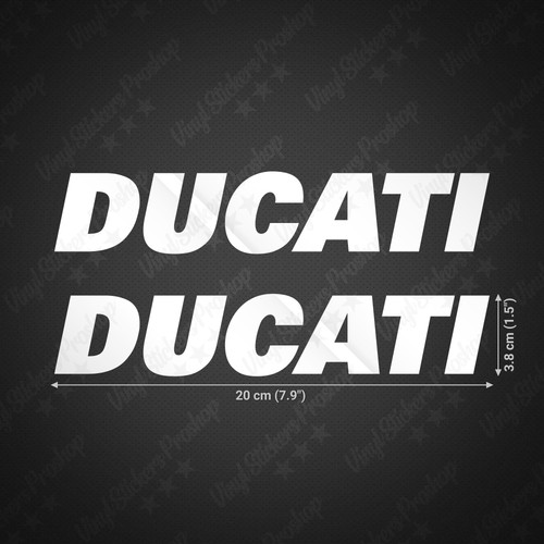 Stickers ducati cm blanc - stickers, 20