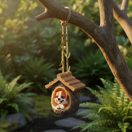 Ornamento casetta albero cane - casetta,