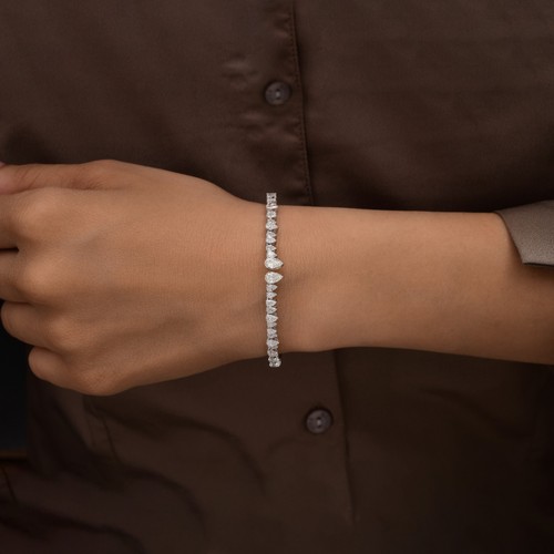Bracciale rigido oro bianco - rigido,