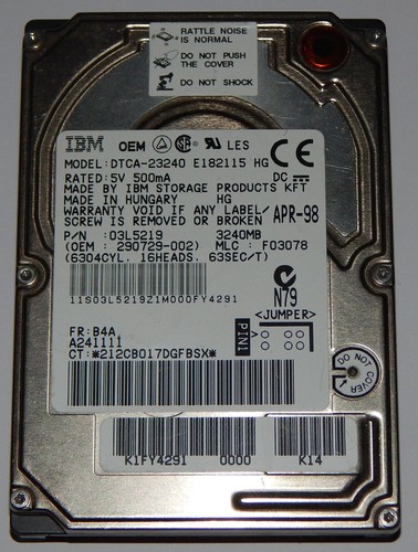Ibm travelstar dtca 23240 3240 - ibm,