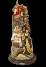 natività cm35 in campana 30×70 Creche Neapolitan Krippen Kunst Presepe Napoletan