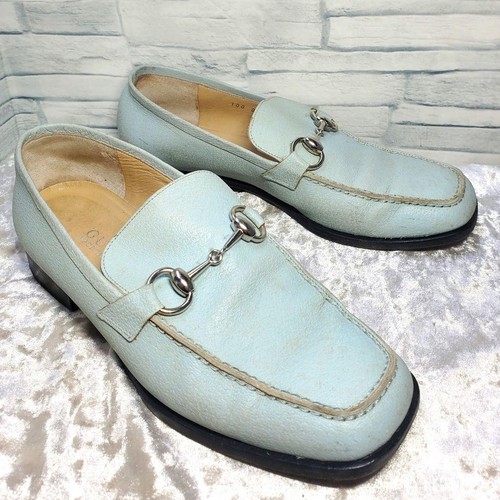 Scarpe mocassini gucci bit blu - scarpe,