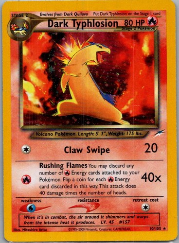 Dark typhlosion 105 holo - typhlosion, 10/105