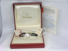 OROLOGIO DA COCKTAIL VINTAGE OMEGA ORO MASSICCIO 18K E DIAMANTI CON SCATOLA E DOCUMENTI, REVISIONATO!