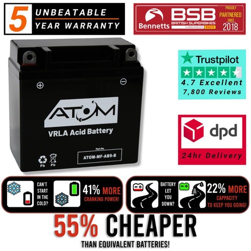 Yb9 batteria moto - -, atom