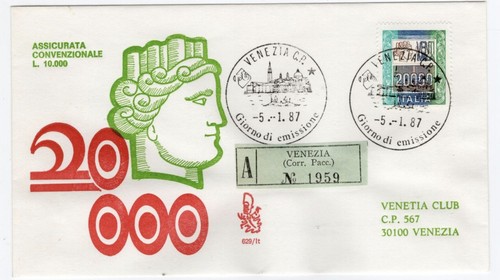 1987 italia repubblica fdc - italia,