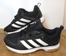Adidas Ligra 7 Scarpe da Indoor Donna | Nero/Bianco | UK 5 | Scarpe da Ginnastica Sportive | Usate