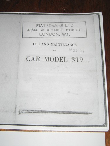 Fiat 519 fotocopia manuale - fiat,