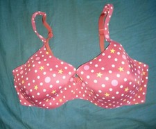 Reggiseno Victoria Secret 36 D 4 IV quarta coppa D rosso pois stelle no push up