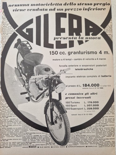 Pubblicita epoca gilera 150 - pubblicita,