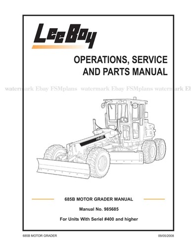 Leeboy 685b livellatore motore - 685b,
