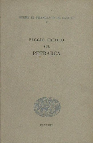 Saggio critico sul petrarca - saggio,