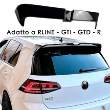 Spoiler RS Ala Posteriore per VW Golf 7/7.5 Nero Lucido in ABS GTI GTD Rline GTE