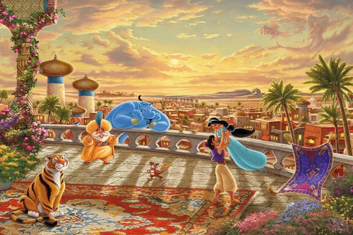 Quadro disney aladdin cartone - aladdin,