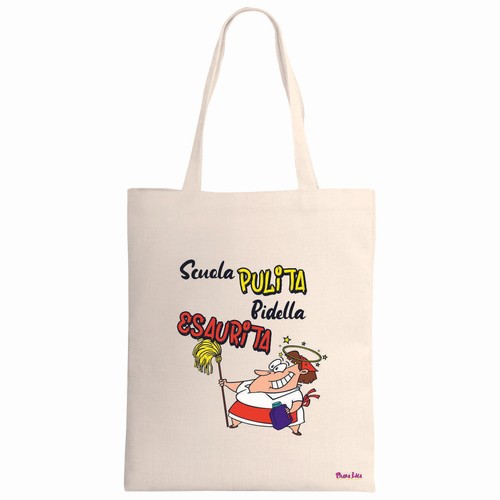 Borsa poliestere ecru 34x39 - ecru,