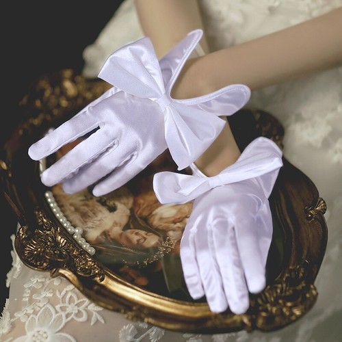 Guanti corti donna raso - , lucido